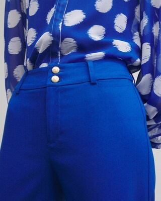 Trapunto Wide Leg Cropped Pants click to view larger image.
