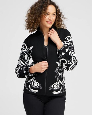 Floral Jacquard Cardigan