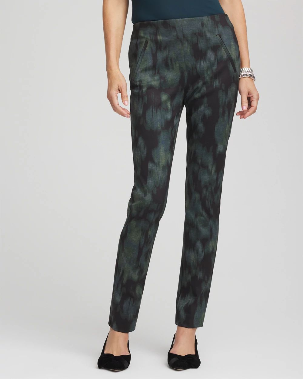 Brinkly Blur Juliet Slim Ankle Pants