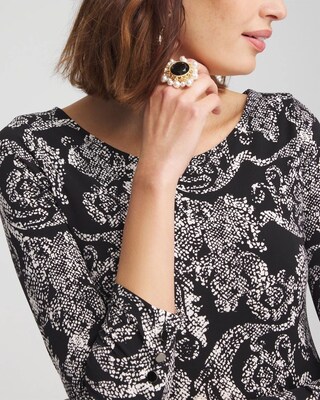 Swirl Print Midi Dress click to view larger image.
