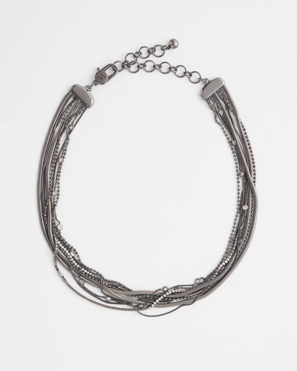 Multi Strand Hematite Collar Necklace click to view larger image.
