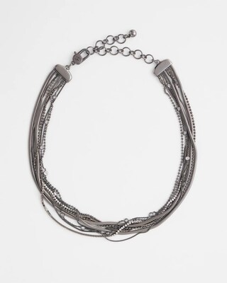 Multi Strand Hematite Collar Necklace click to view larger image.