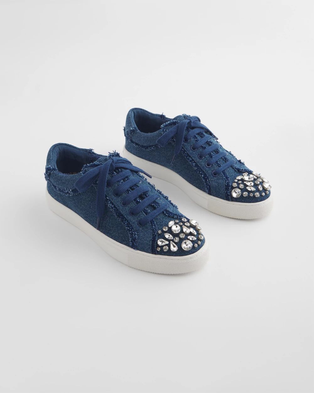 Embellished Denim Sneakers click to view larger image.