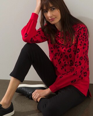 Zenergy French Terry Leopard Tunic