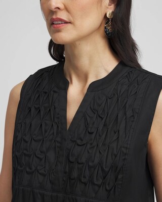 Poplin Smocked Midi Dress click to view larger image.