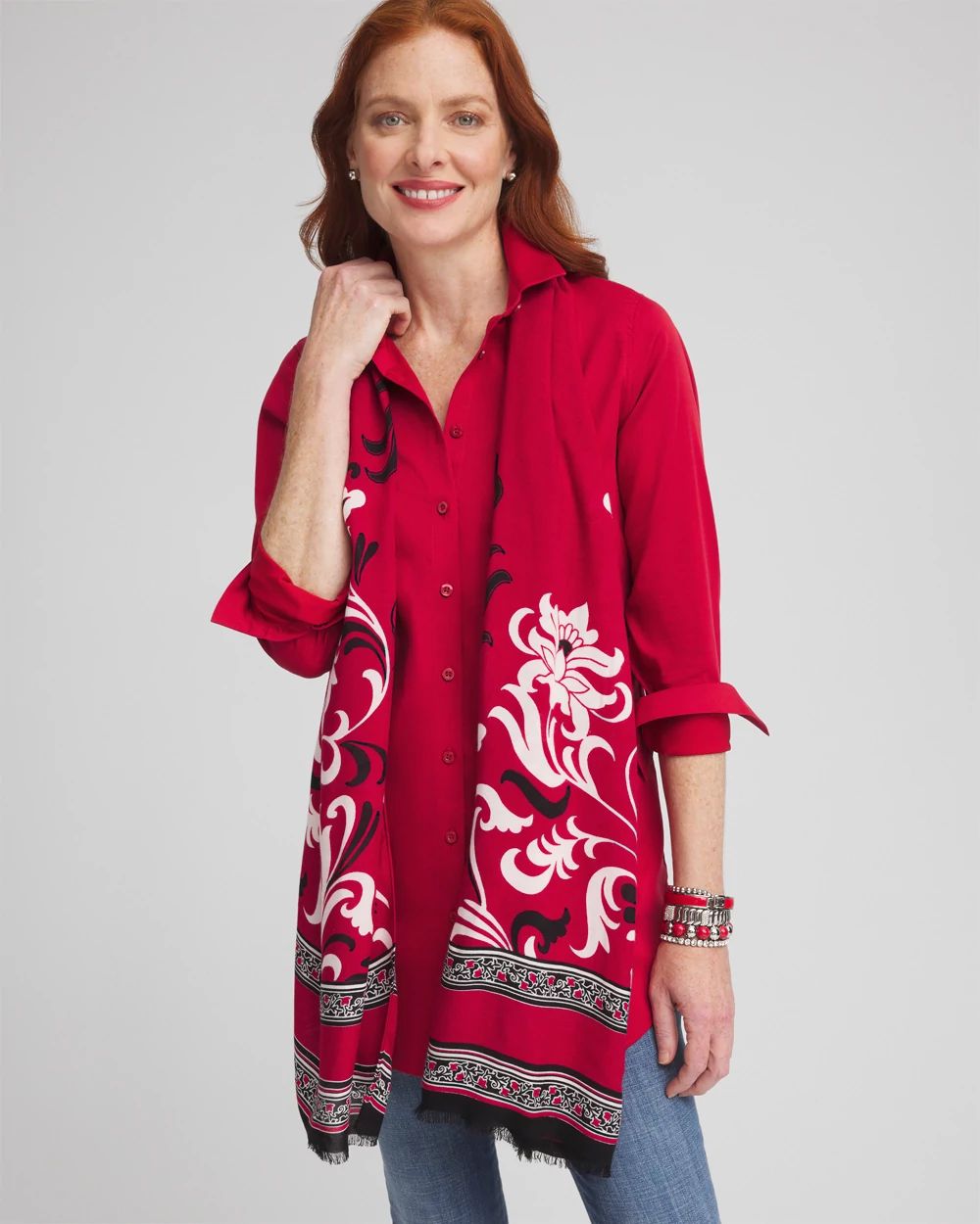 Floral Swirl Scarf