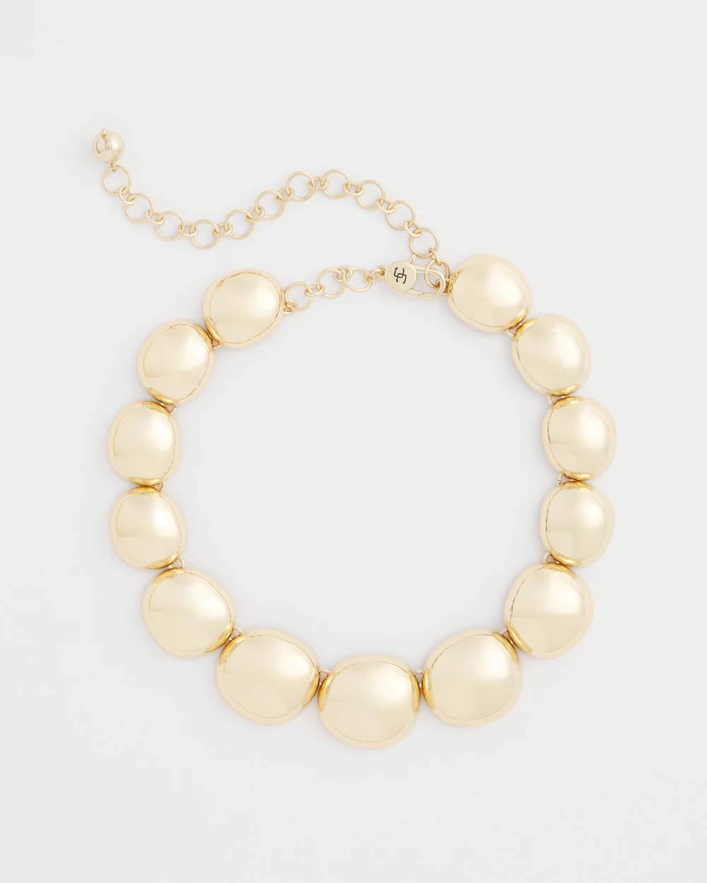 Gold Pebble Collar Necklace