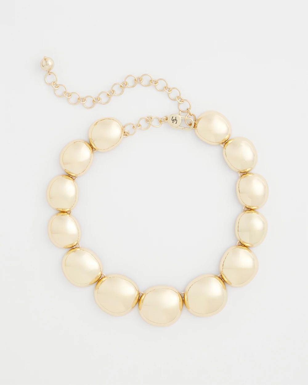 Gold Pebble Collar Necklace