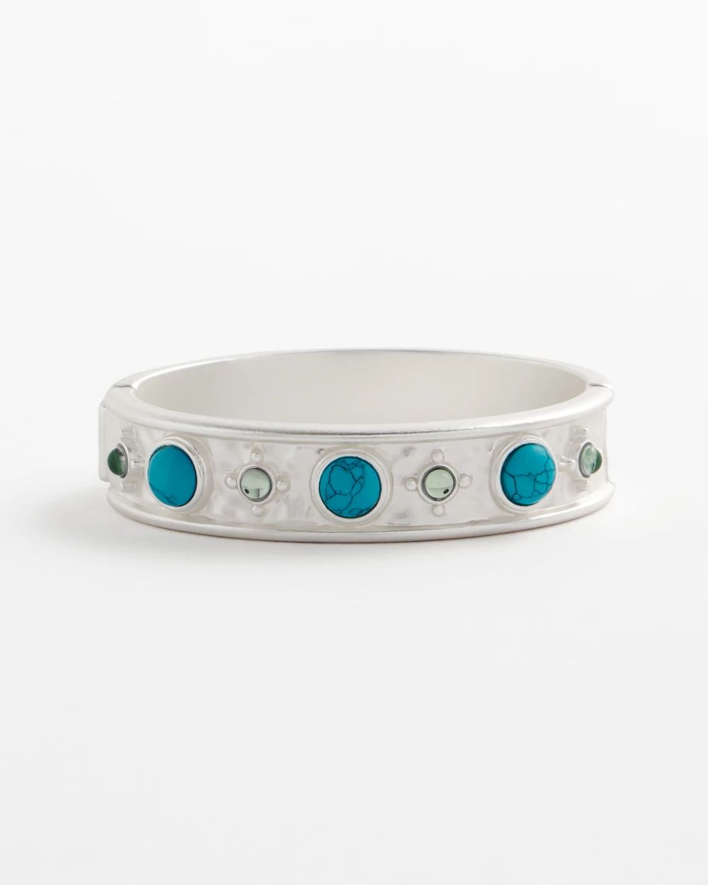 Turquoise Tone Hinge Bracelet
