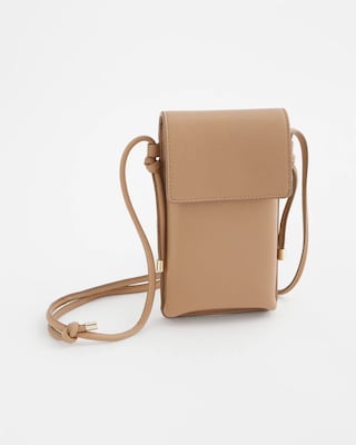 Leather Cross Body Phone Holder Bag