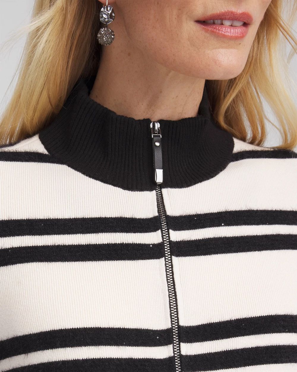 Zenergy® Luxe Cashmere Blend Striped Cardigan