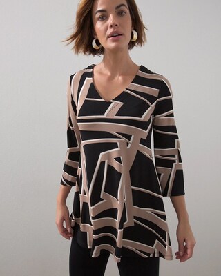 Travelers Abstract Print Tunic