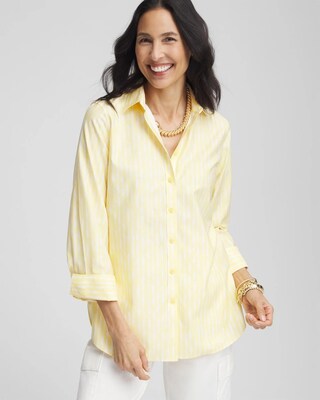 No Iron™ Golden Striped Shirt