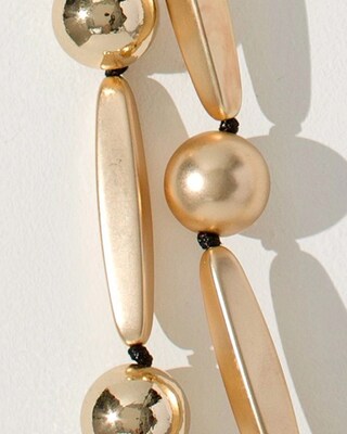 Multi-Strand Gold Tone Short Necklace