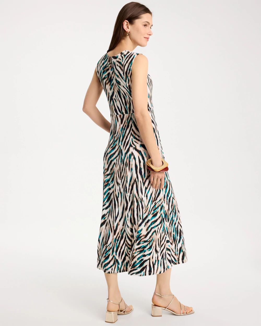 Animal Print Jersey Knit Dress click to view larger image.