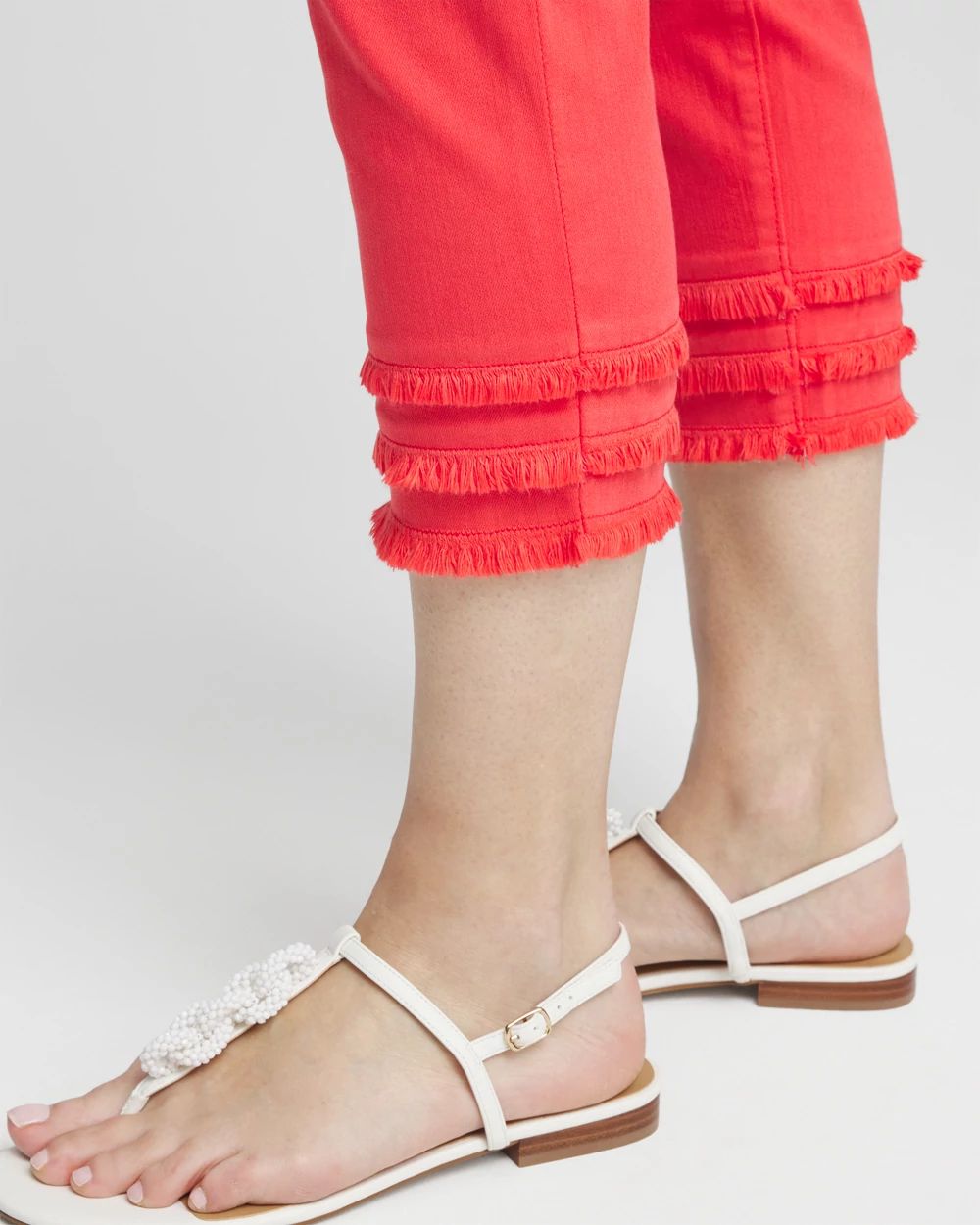 Fray Hem Pull-On Crops