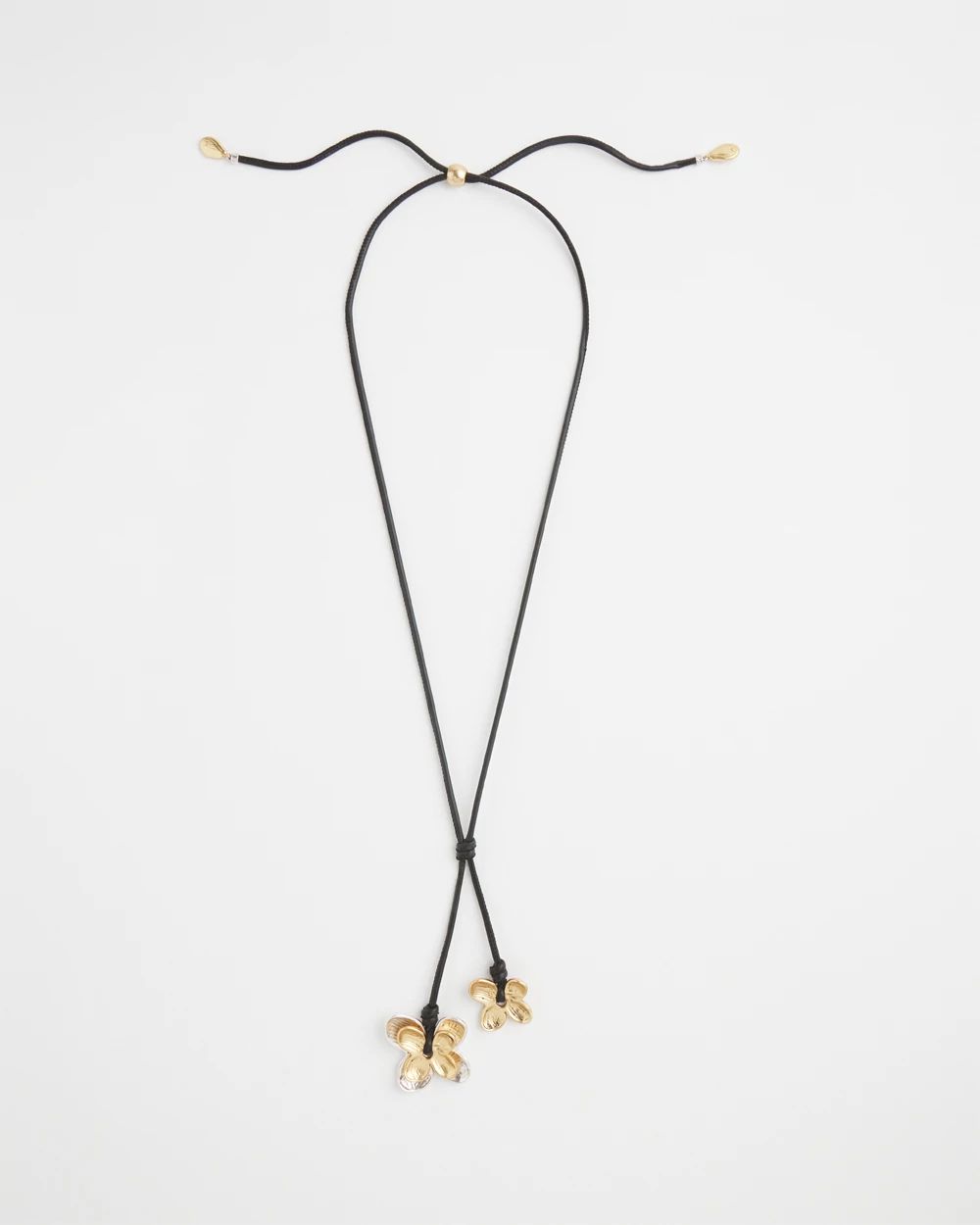Adjustable Double Pendant Necklace
