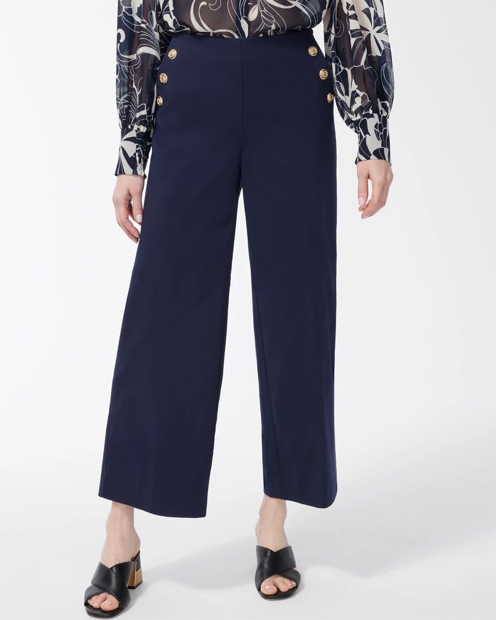 Juliet Button Cropped Pants