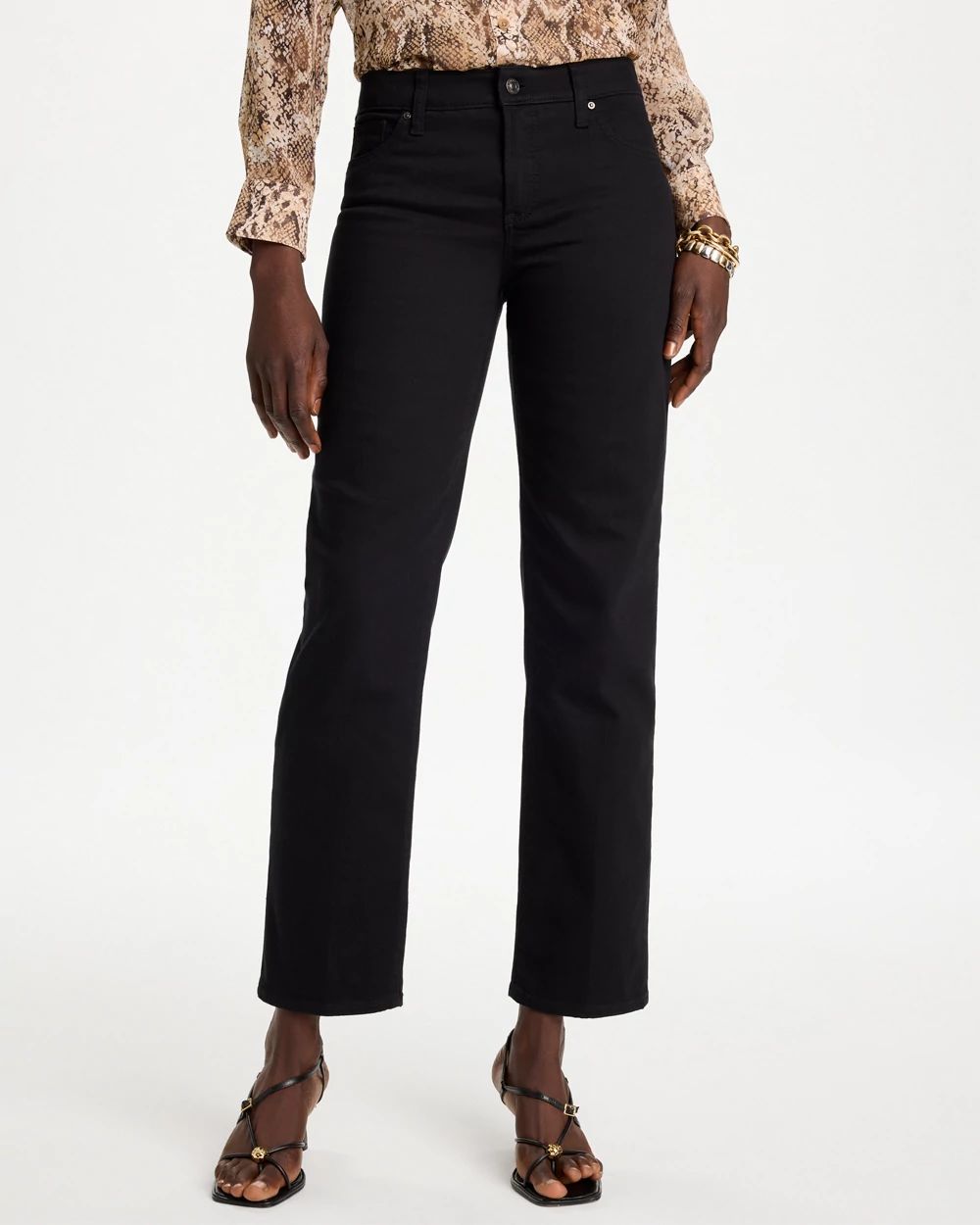 Girlfriend Straight Ankle Jeans