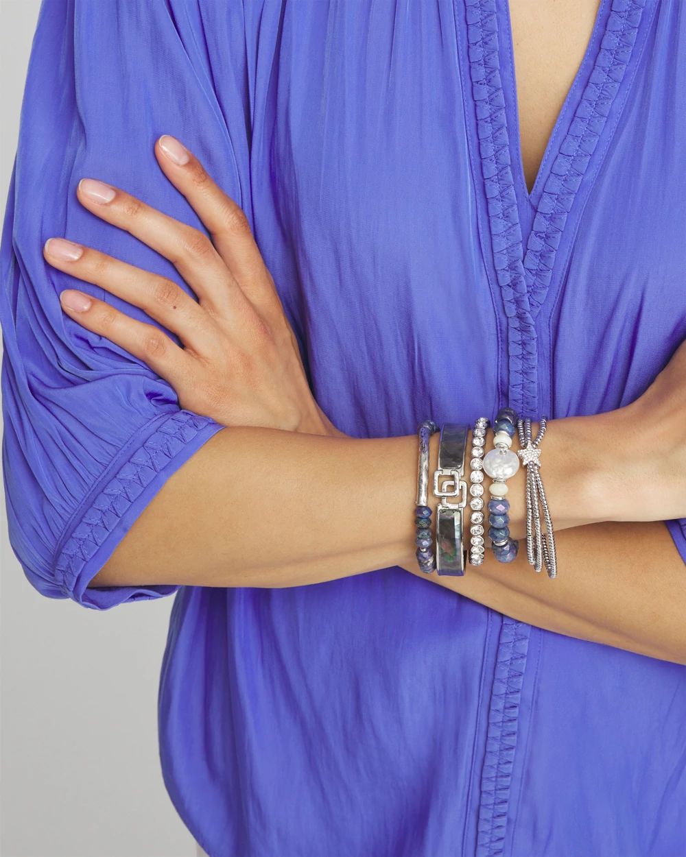 Chico's Click Lip Shell Bangle click to view larger image.