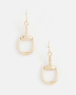 No Droop® Equestrian Horsebit Drop Earrings click to view larger image.