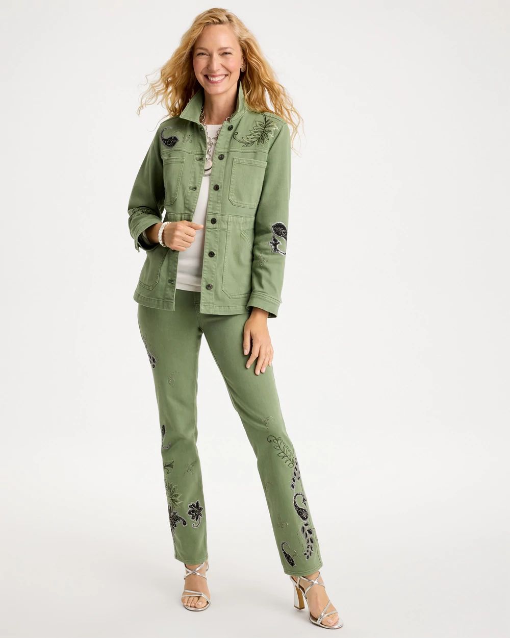 Embellished Utility Field Jacket click to view larger image.