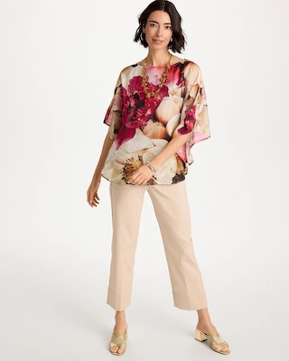 Boatneck Printed Poncho click to view larger image.