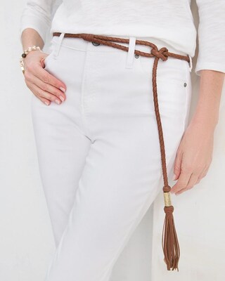 Woven Leather Rope Belt