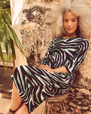 Travelers Zebra Print Classic Dress