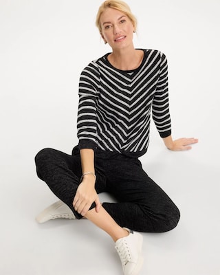 Zenergy® Striped Twist-Front Top click to view larger image.