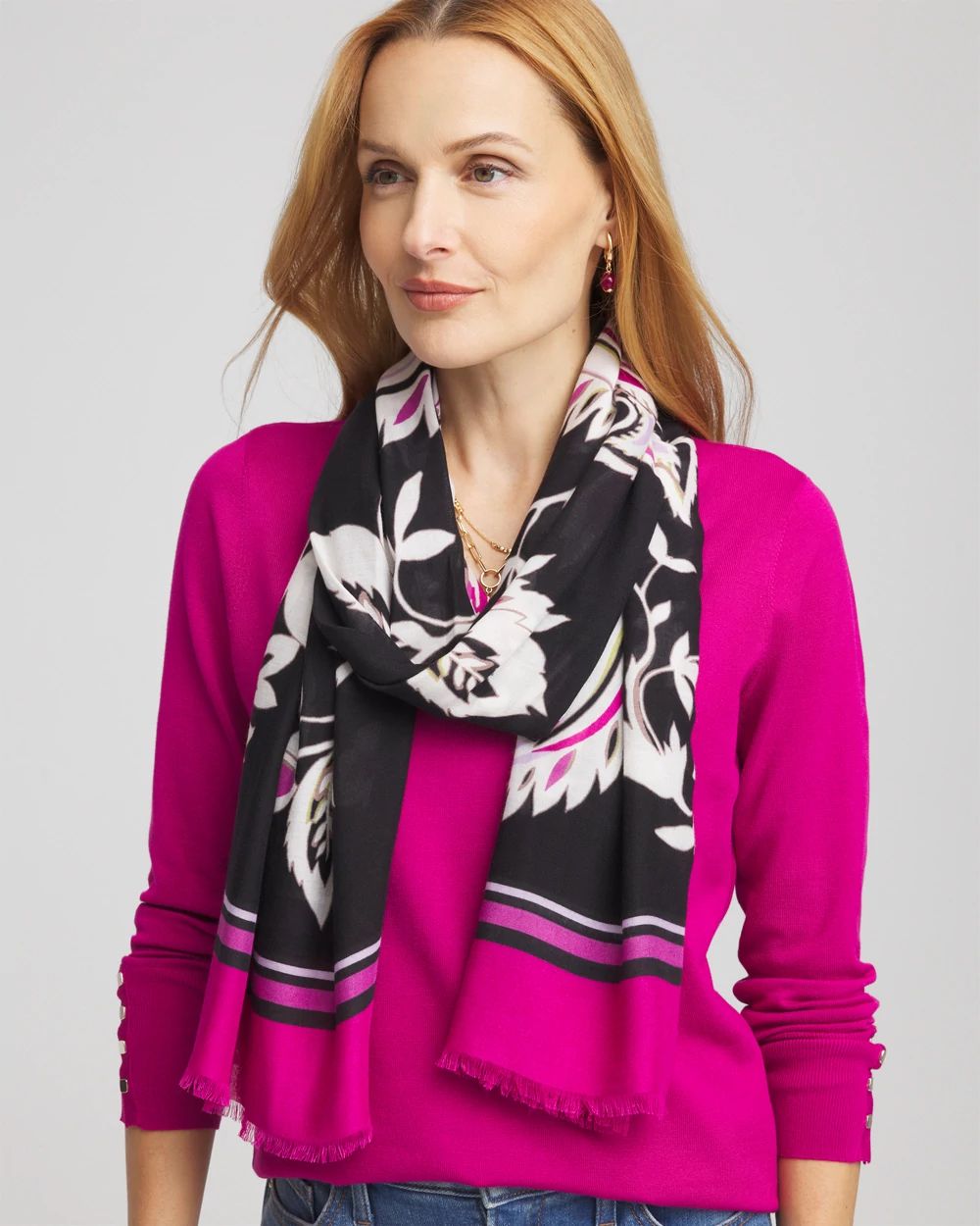 Floral Oblong Scarf