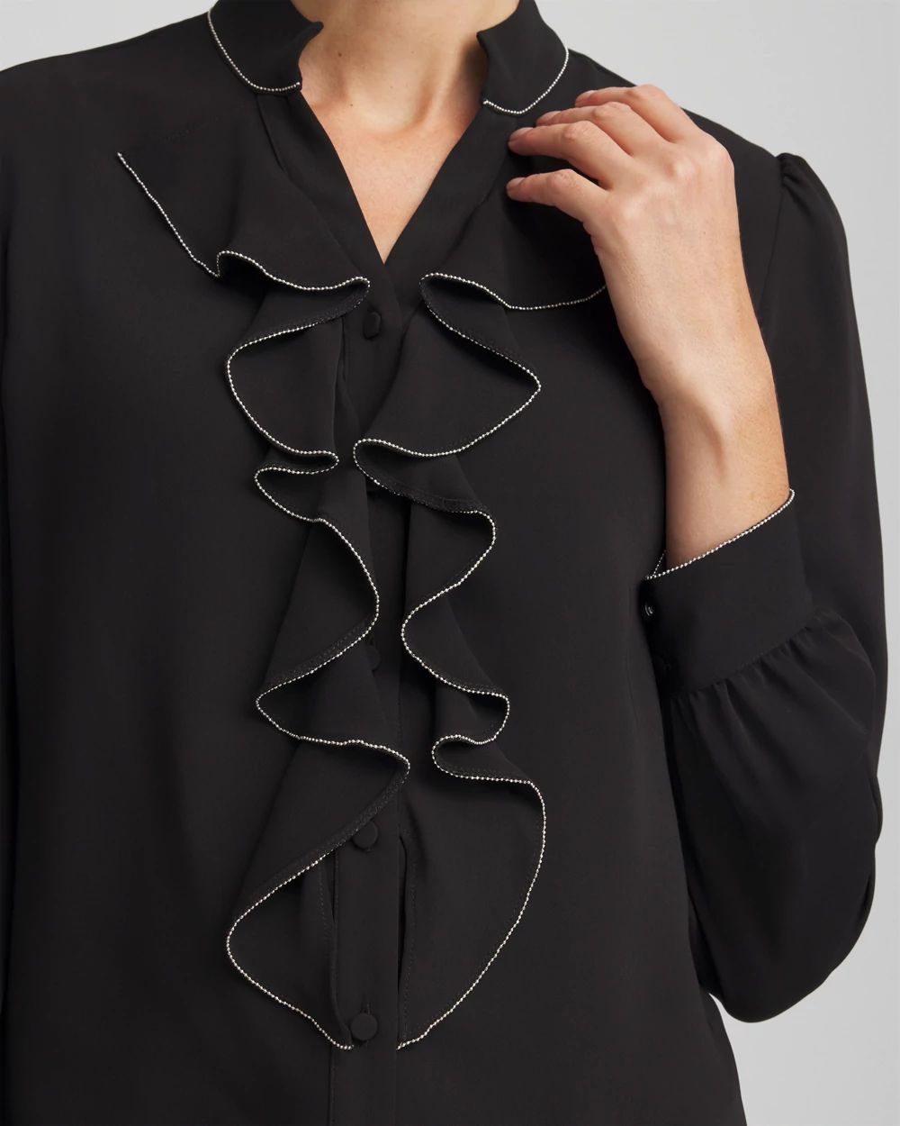 Ruffle Neck Shirt
