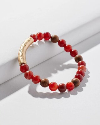 Orange Bar Stretch Bracelet