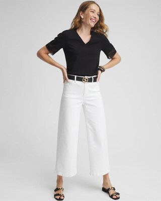 Trim Detail V-neck Tee
