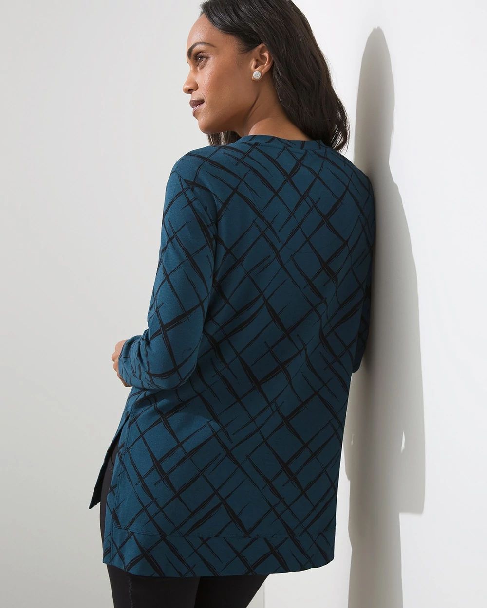 Zenergy Abstract Print V-neck Tunic