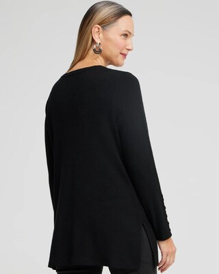 Button Detail V-neck Tunic click to view larger image.