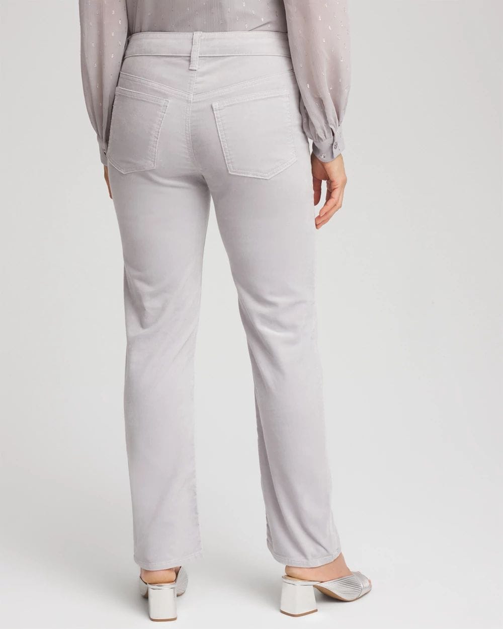 Velveteen Pull-On Flared Jeans click to view larger image.