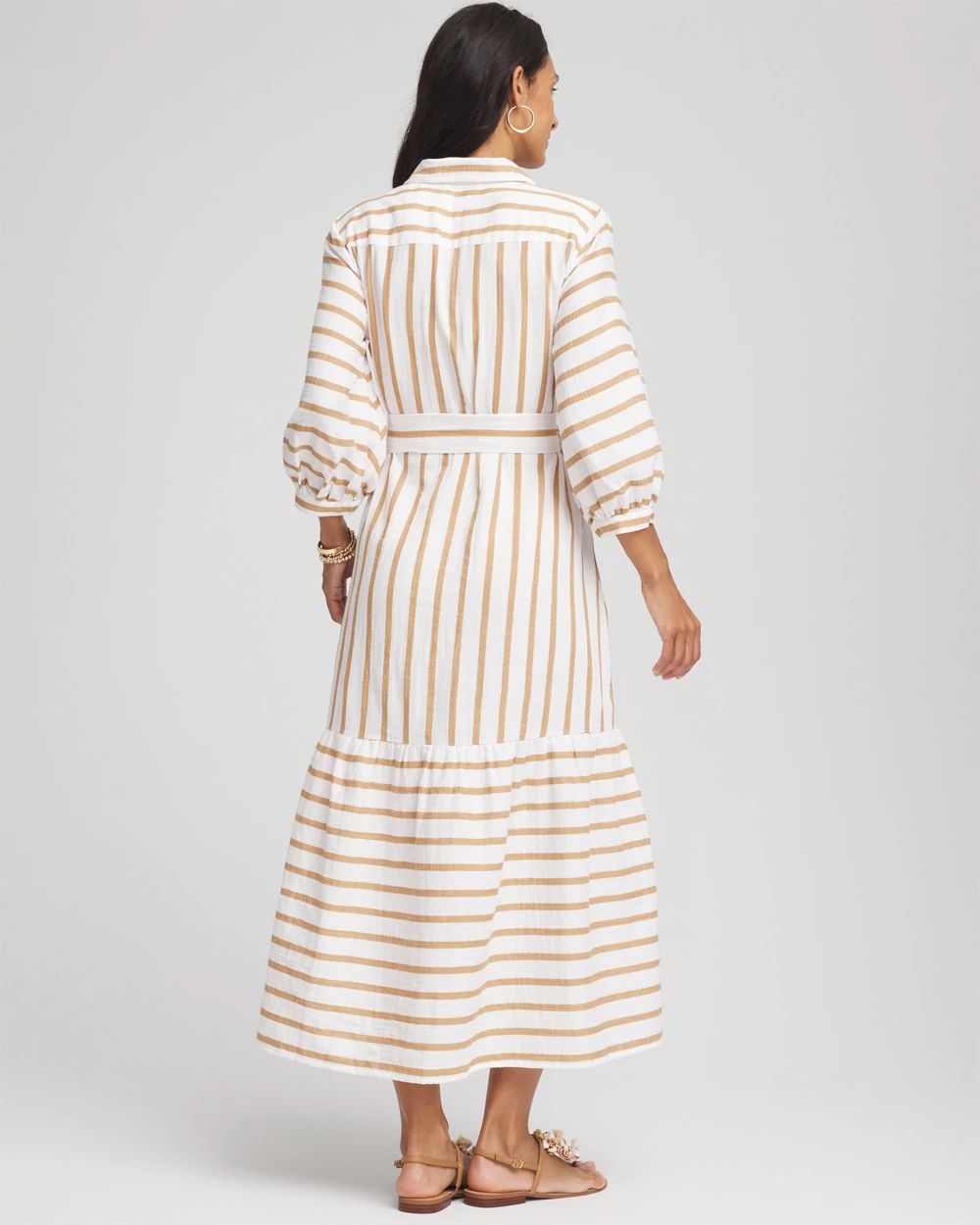 Striped Cotton-Gauze Shirtdress