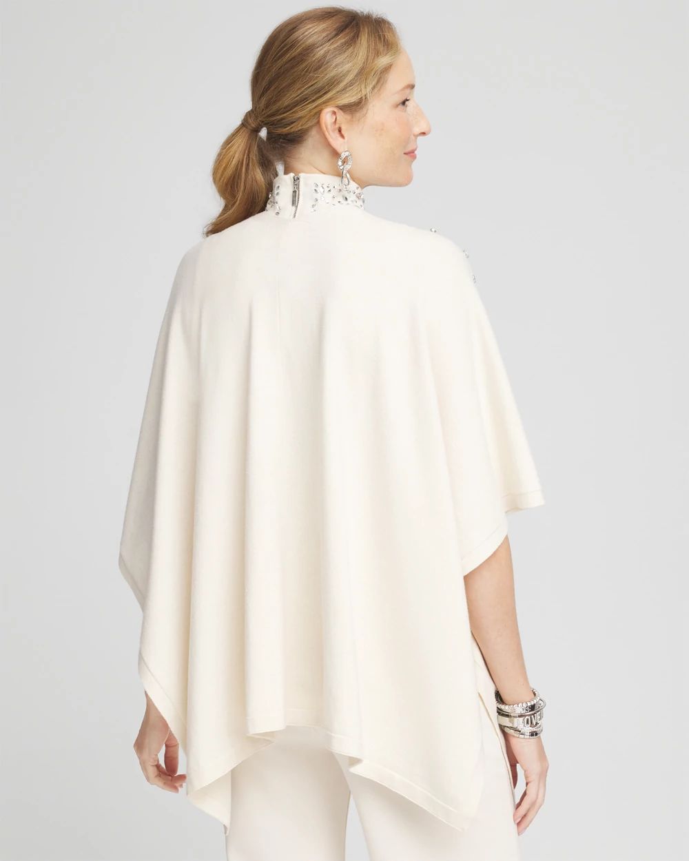 Embellished Knit Ruana