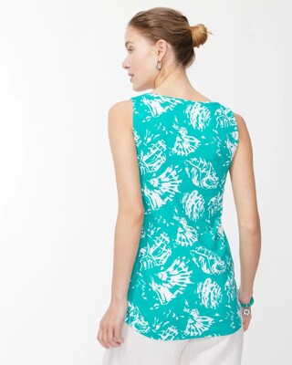 Shell Print Sleeveless Tunic