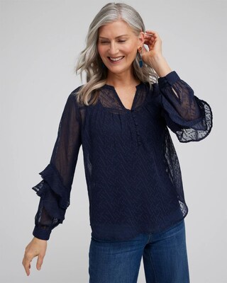 Ruffle Sleeve Top