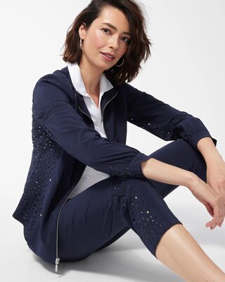 Zenergy Neema Navy Eyelet Jacket