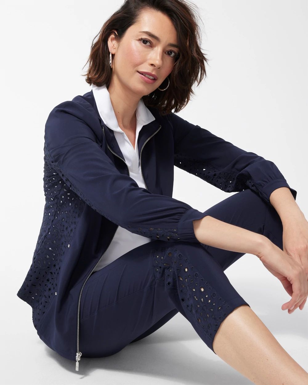 Zenergy Neema Navy Eyelet Jacket