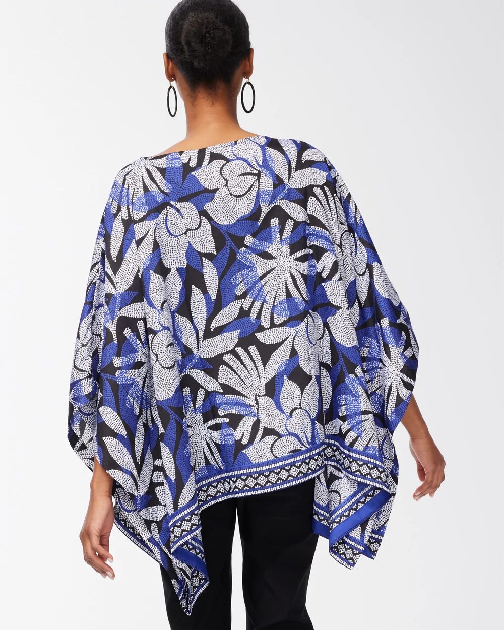 Geometric Print Poncho