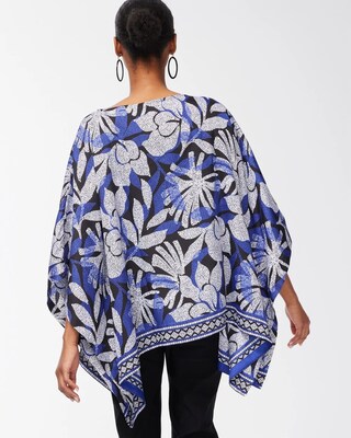 Geometric Print Poncho