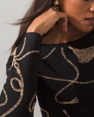 Status Print Bateau-Neck Sweater