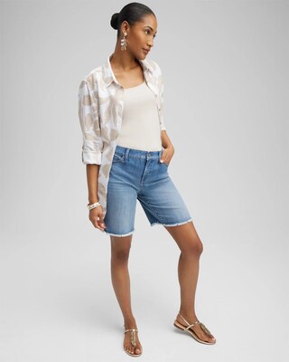 Girlfriend 7" Fray Hem Shorts