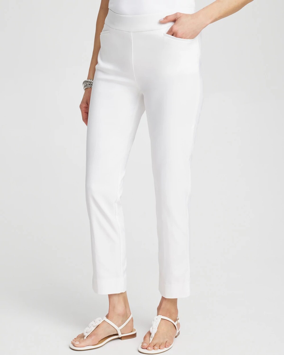 Chico's Brigitte™ Slim Ankle Pants In White Size 16 | In White