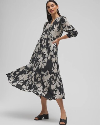 Floral Tiered Midi Dress