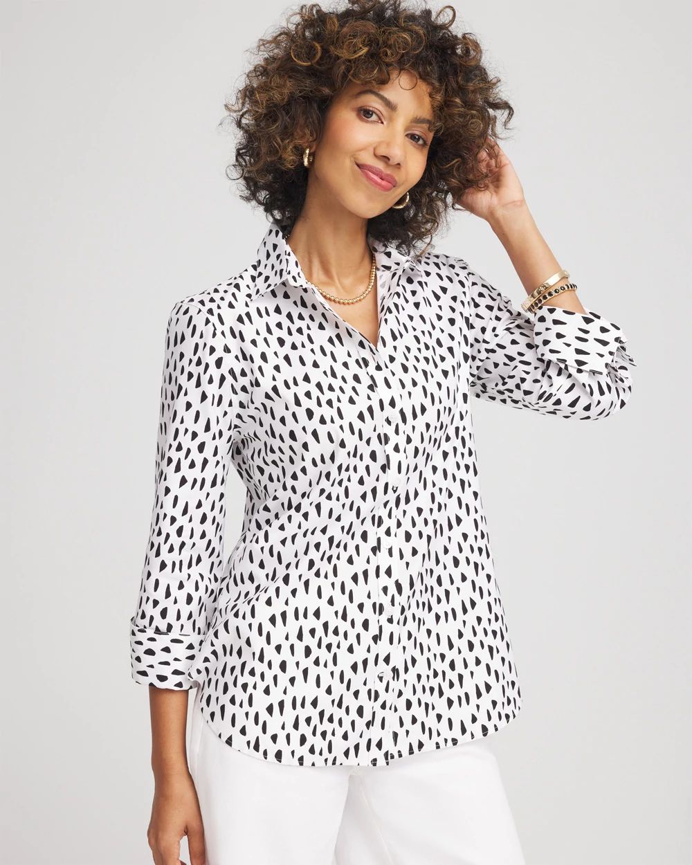 No Iron™ Polka Dot  Shirt